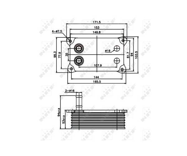 Radiador de aceite, aceite motor FORD...