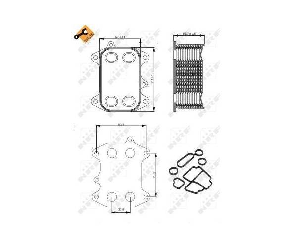 Radiador de aceite, aceite motor EASY...