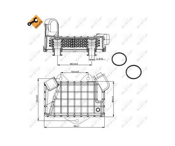 Radiador de aceite, aceite motor EASY...