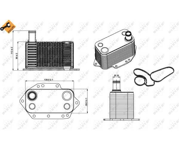 Radiador de aceite, aceite motor EASY...