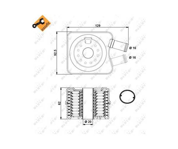 Radiador de aceite, aceite motor EASY...
