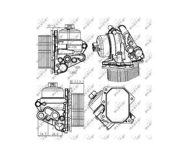 Radiador de aceite, aceite motor EASY...