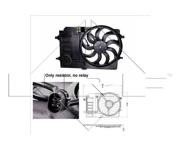 Ventilador, refrigeración del motor -...