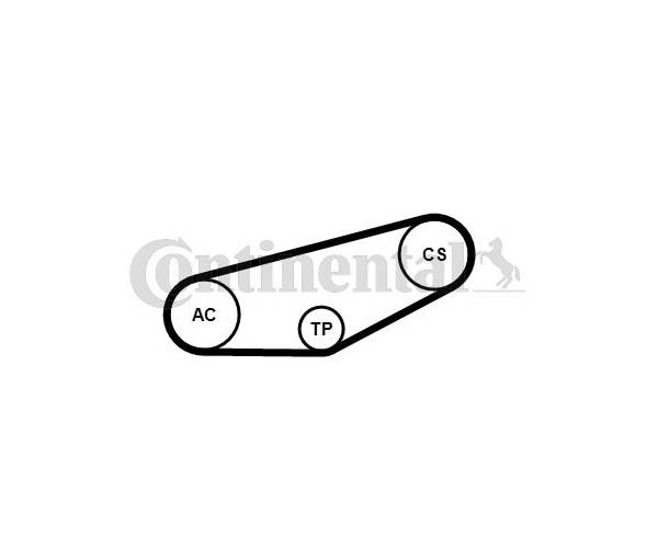 Juego de correas trapeciales poli V -...