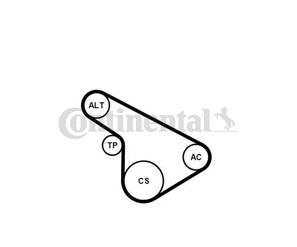 Juego de correas trapeciales poli V -...