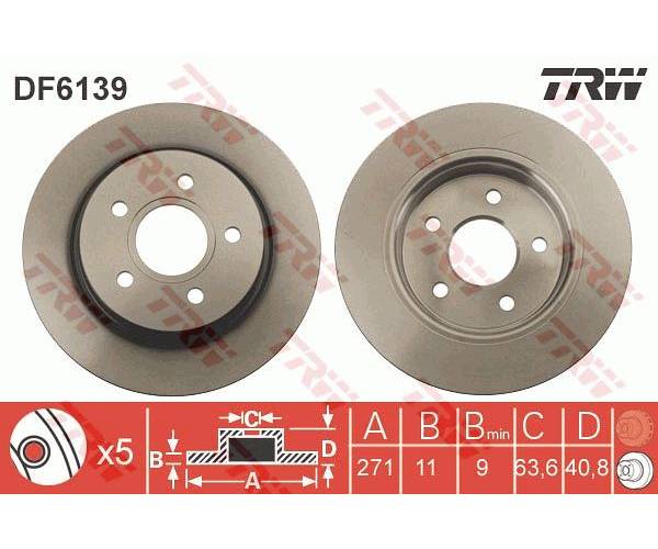 Disco de freno PROEQUIP - DF6139