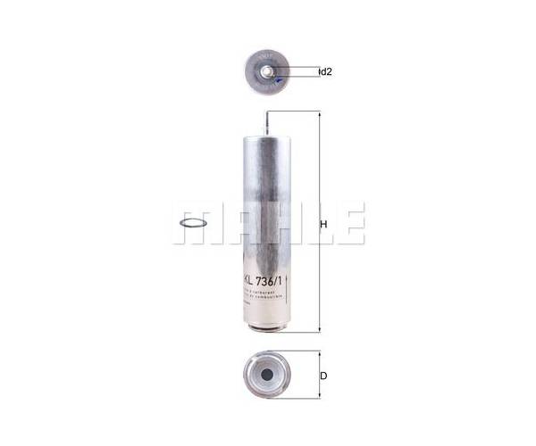 Filtro combustible - KL736/1D