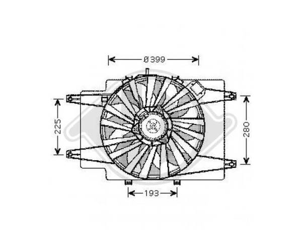 Ventilador, refrigeración del motor -...